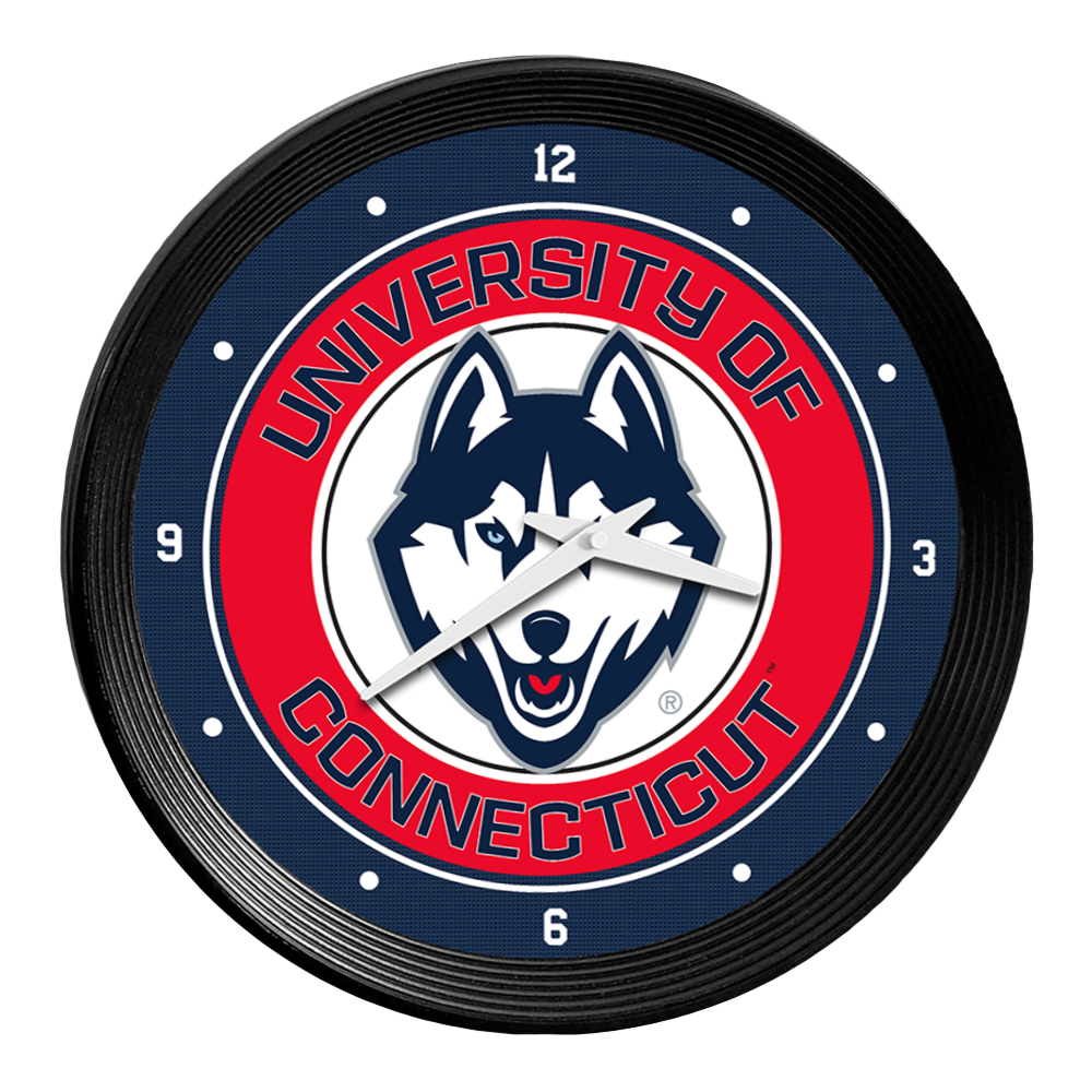 Connecticut Huskies Ribbed Wall Clock