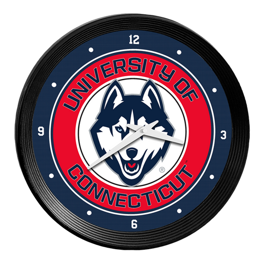 Connecticut Huskies Ribbed Wall Clock
