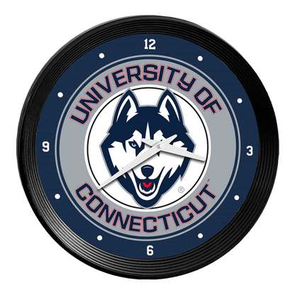 Connecticut Huskies Ribbed Wall Clock