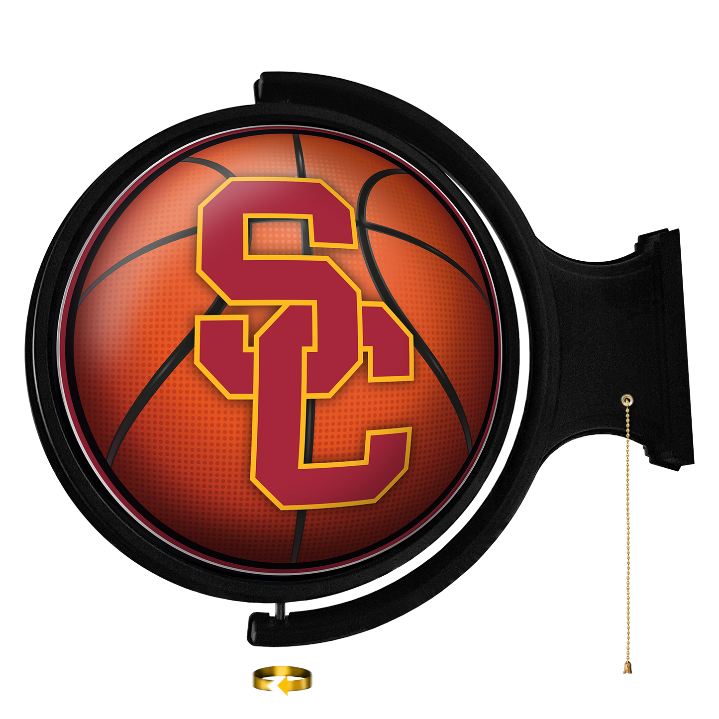 USC Trojans Round Basketball Rotating Wall Sign