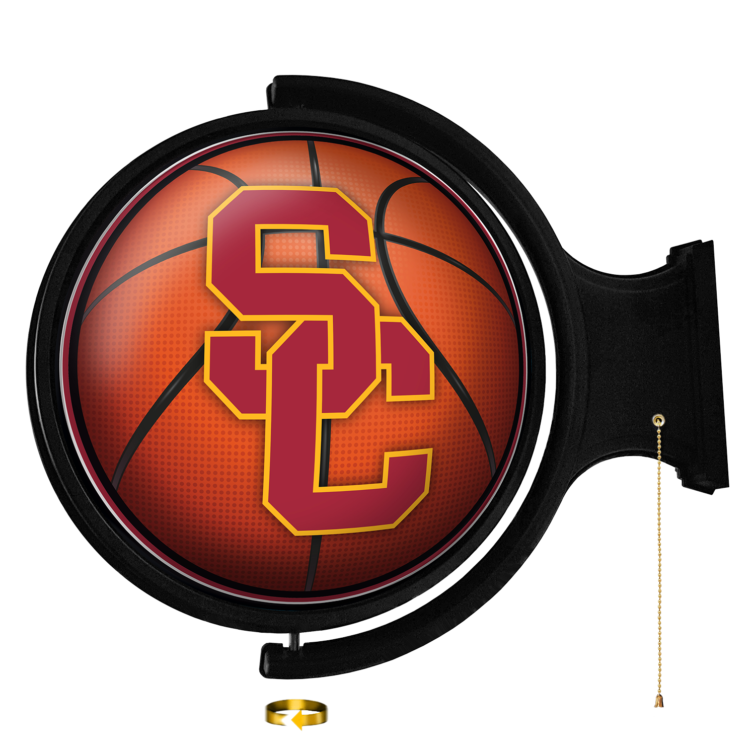 USC Trojans Round Basketball Rotating Wall Sign