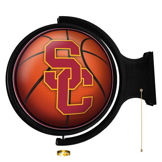 USC Trojans Round Basketball Rotating Wall Sign