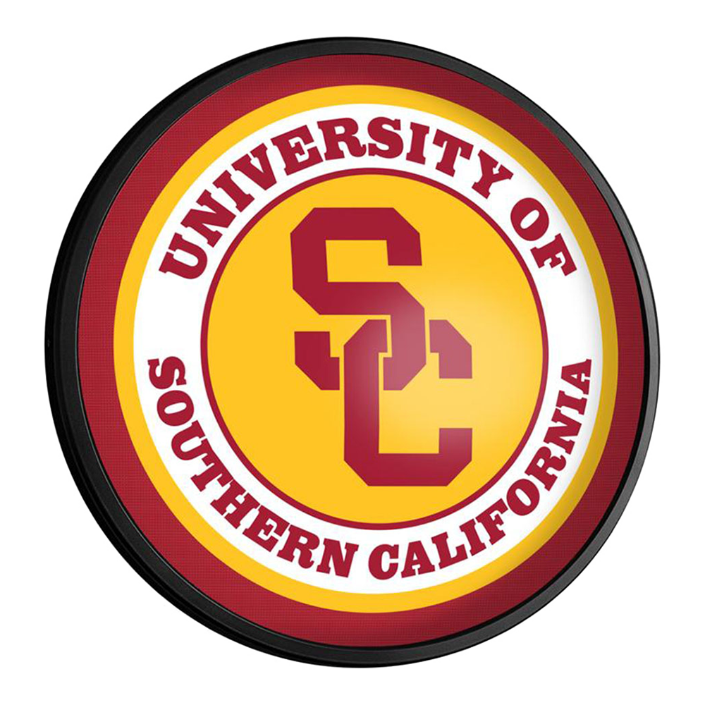 USC Trojans Slimline Round Lighted Wall Sign
