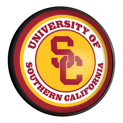 USC Trojans Slimline Round Lighted Wall Sign