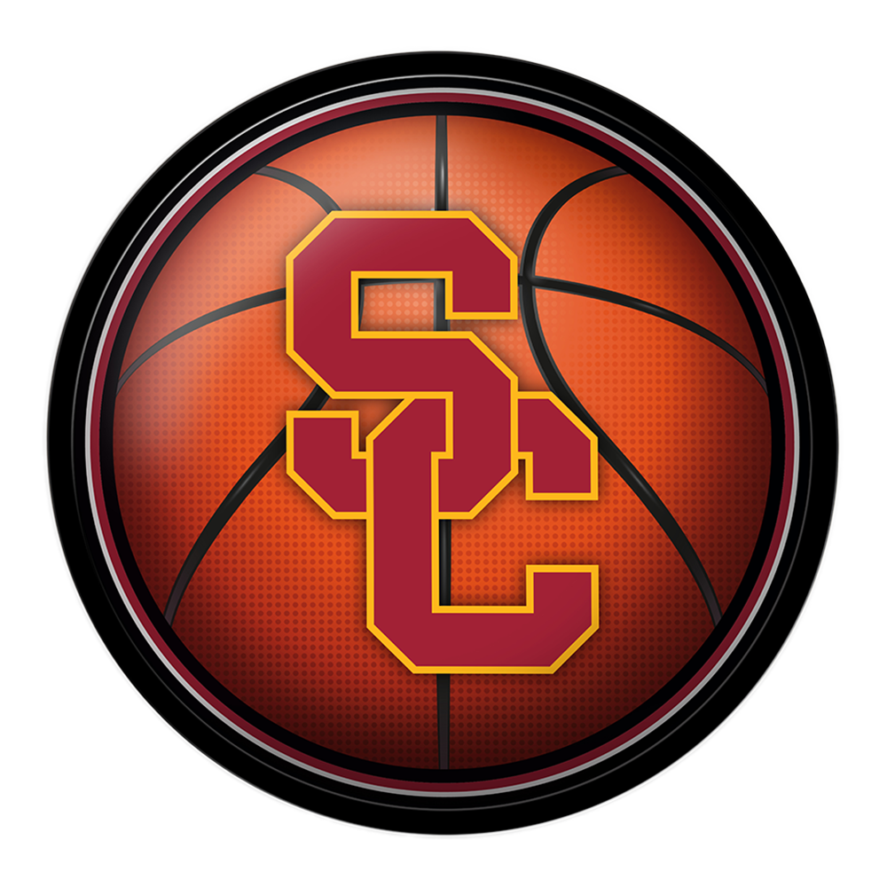 USC Trojans Basketball Modern Disc Wall Sign