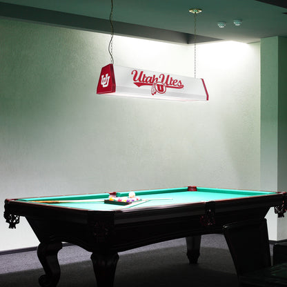 Utah Utes Standard Pool Table Light Room View