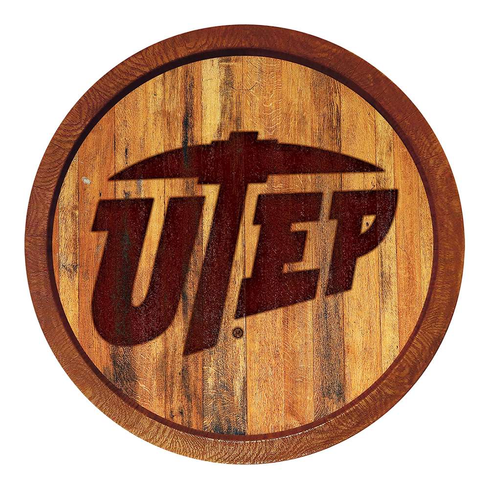 UTEP Miners Branded Barrel Top Sign