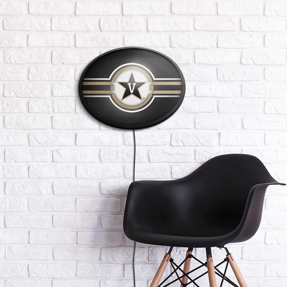 Vanderbilt Commodores Slimline Oval Lighted Wall Sign Room View