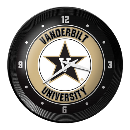 Vanderbilt Commodores Ribbed Wall Clock