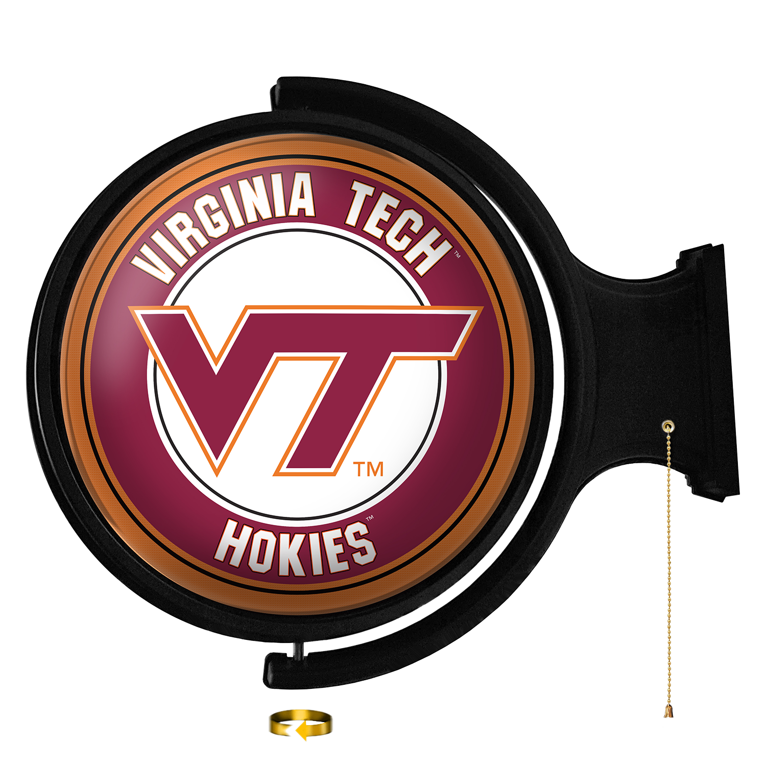 Virginia Tech Hokies Round Rotating Wall Sign