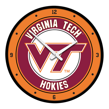 Virginia Tech Hokies Round Wall Clock