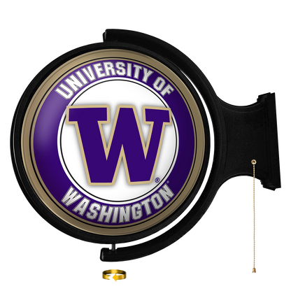 Washington Huskies Round Rotating Wall Sign