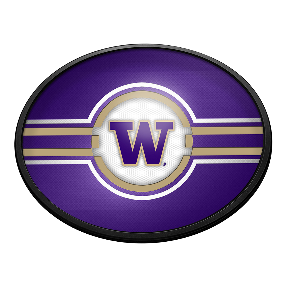 Washington Huskies Slimline Oval Lighted Wall Sign