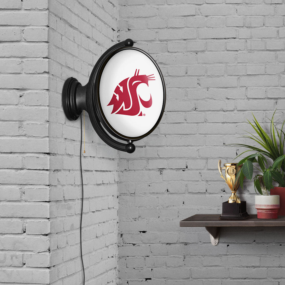 Washington State Cougars Oval Rotating Wall Sign Room View