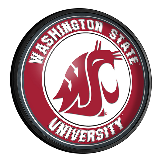 Washington State Cougars Slimline Round Lighted Wall Sign