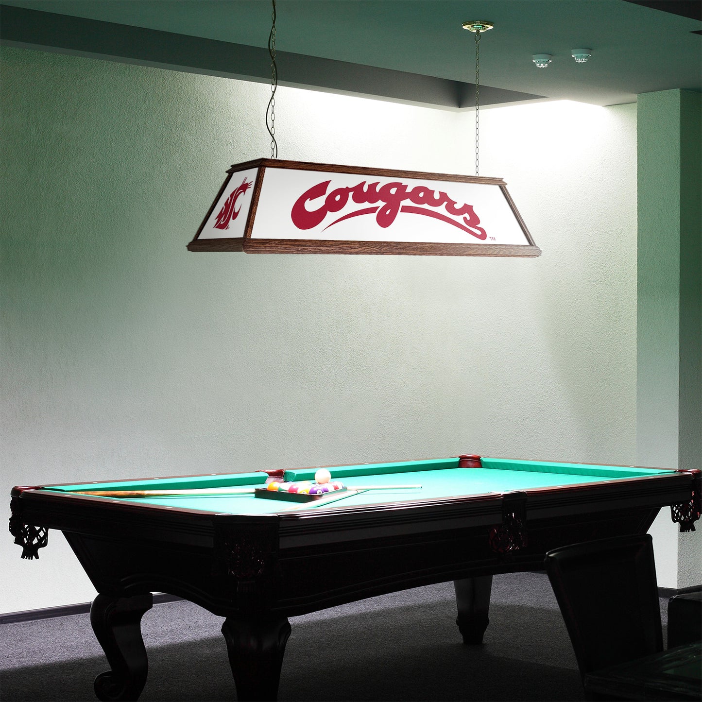 Washington State Cougars Premium Pool Table Light Room View
