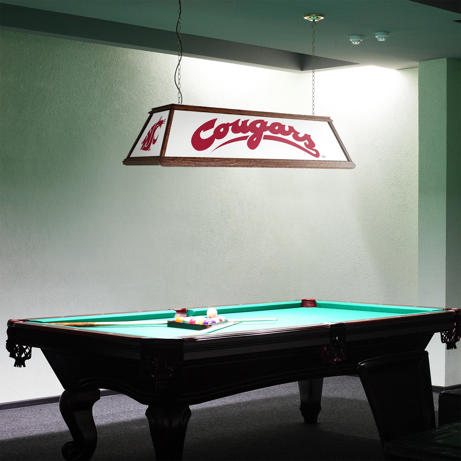 Washington State Cougars Premium Pool Table Light Room View
