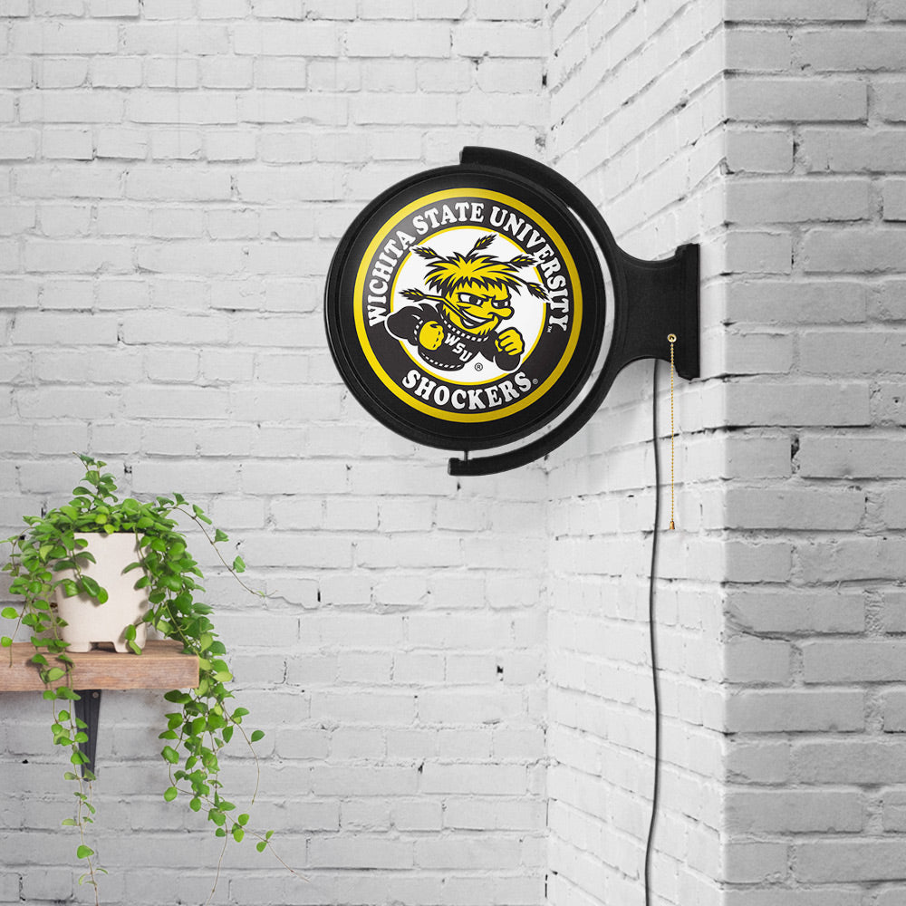 Wichita State Shockers Round Rotating Wall Sign Room View