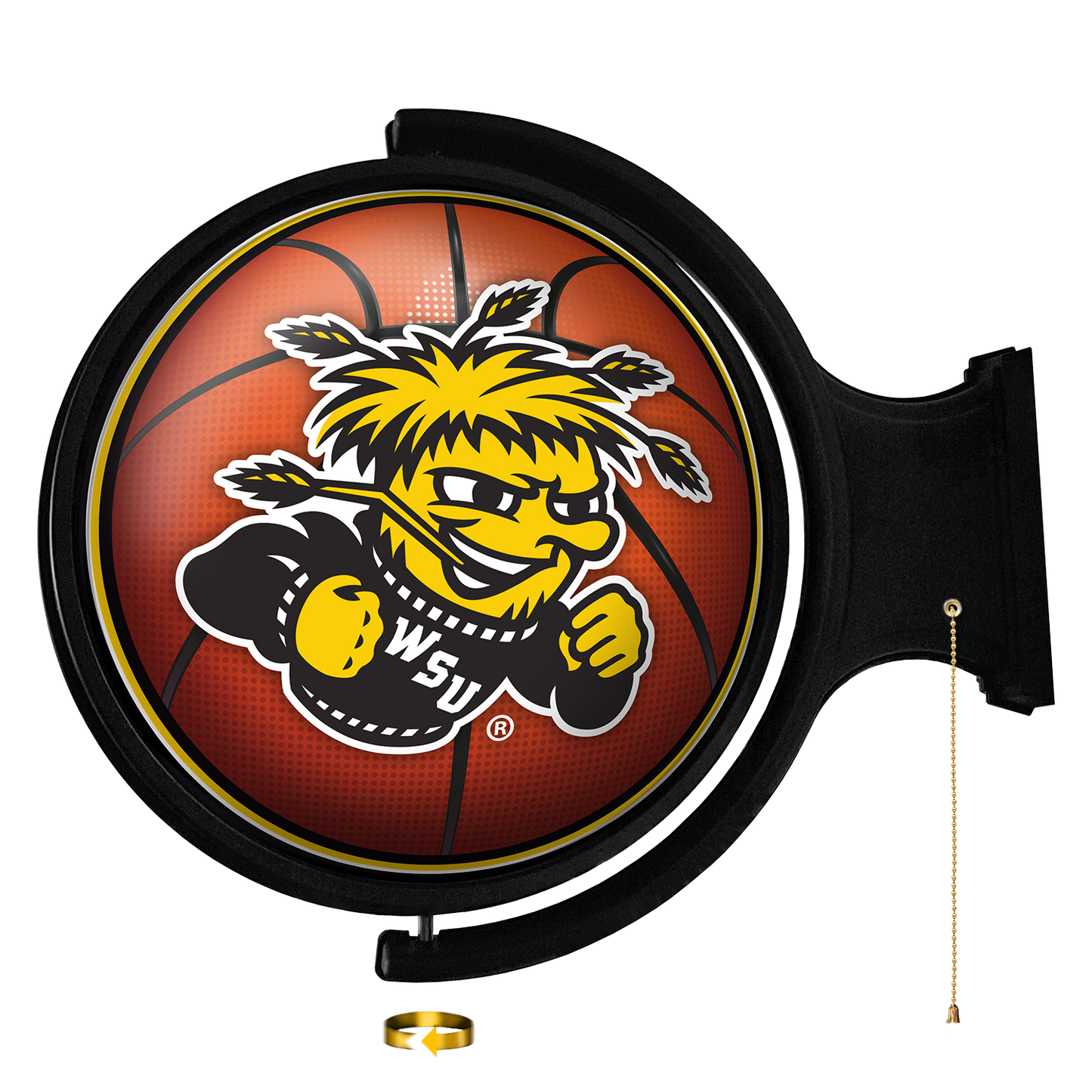 Wichita State Shockers Round Basketball Rotating Wall Sign