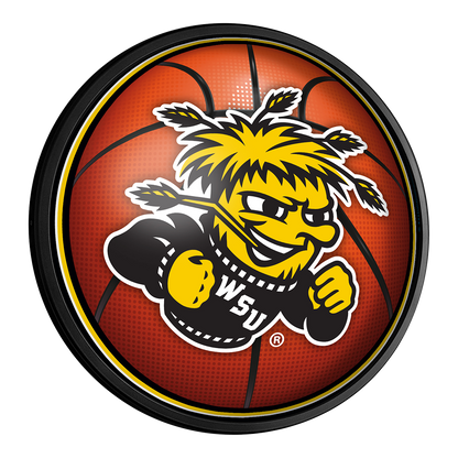 Wichita State Shockers Basketball Slimline Round Lighted Wall Sign