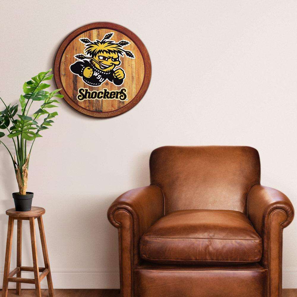 Wichita State Shockers Barrel Top Sign Room View
