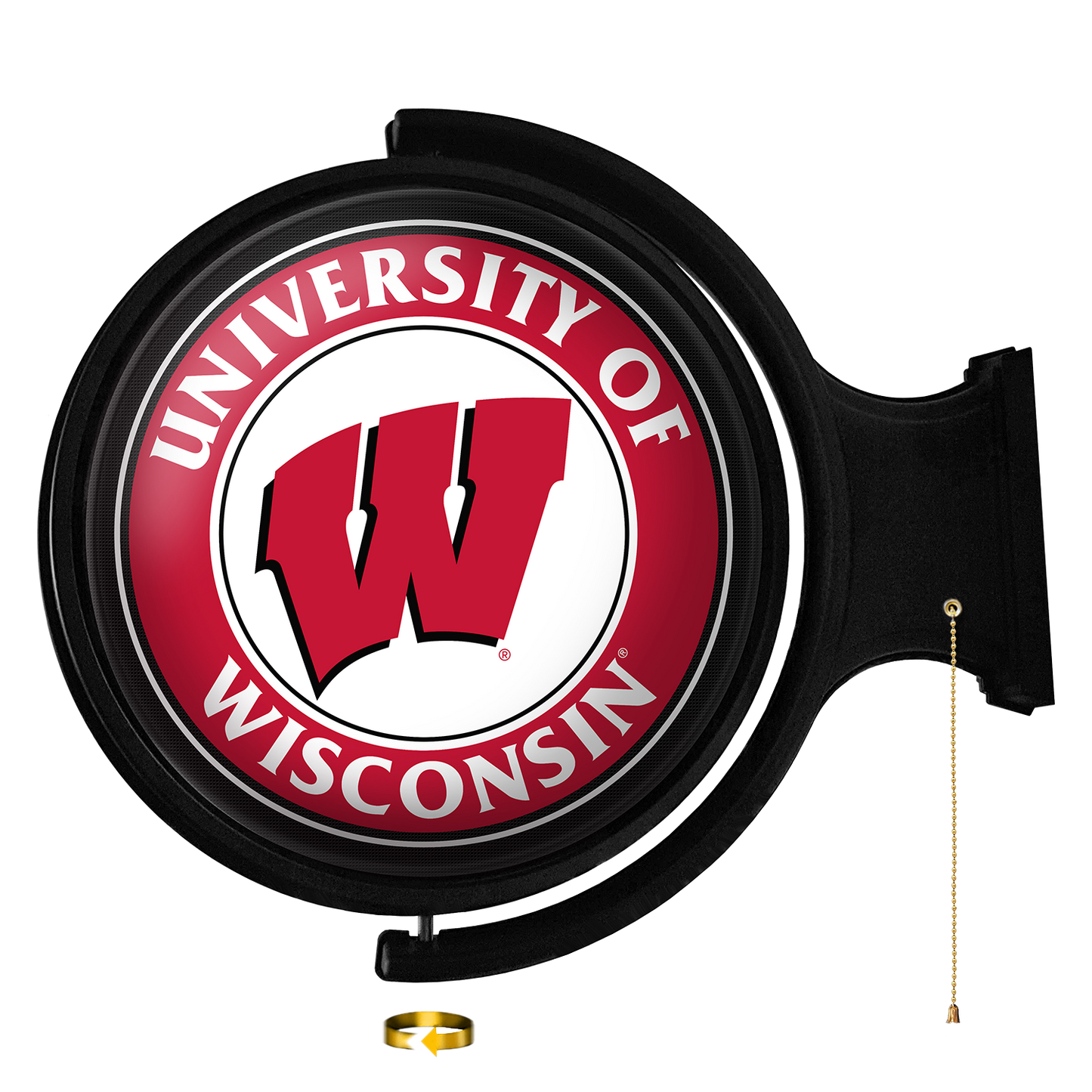 Wisconsin Badgers Round Rotating Wall Sign