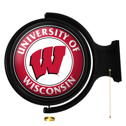 Wisconsin Badgers Round Rotating Wall Sign
