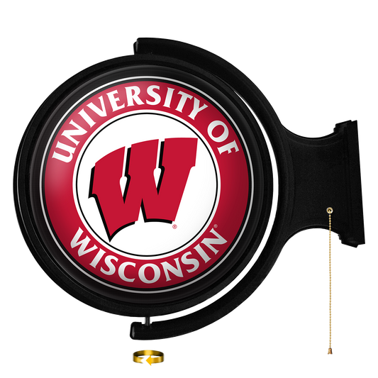 Wisconsin Badgers Round Rotating Wall Sign