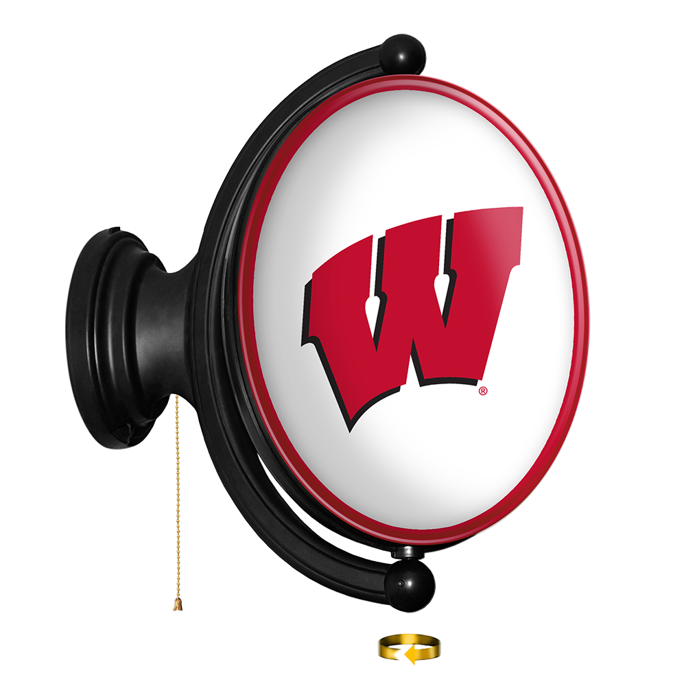 Wisconsin Badgers Oval Rotating Wall Sign