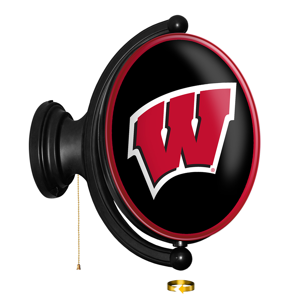 Wisconsin Badgers Oval Rotating Wall Sign