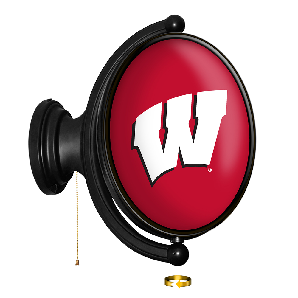 Wisconsin Badgers Oval Rotating Wall Sign