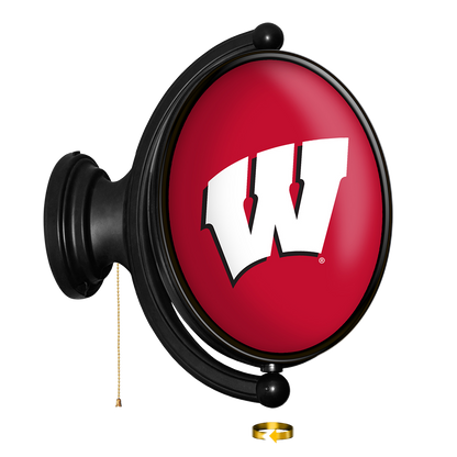 Wisconsin Badgers Oval Rotating Wall Sign