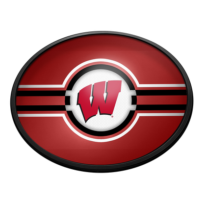 Wisconsin Badgers Slimline Oval Lighted Wall Sign