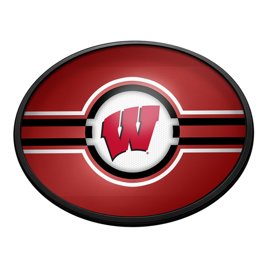 Wisconsin Badgers Slimline Oval Lighted Wall Sign