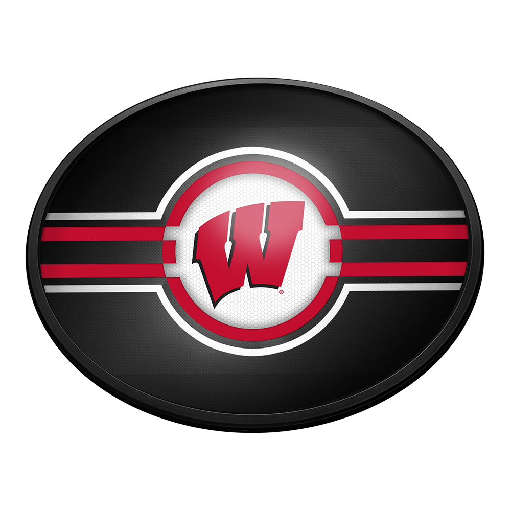 Wisconsin Badgers Slimline Oval Lighted Wall Sign