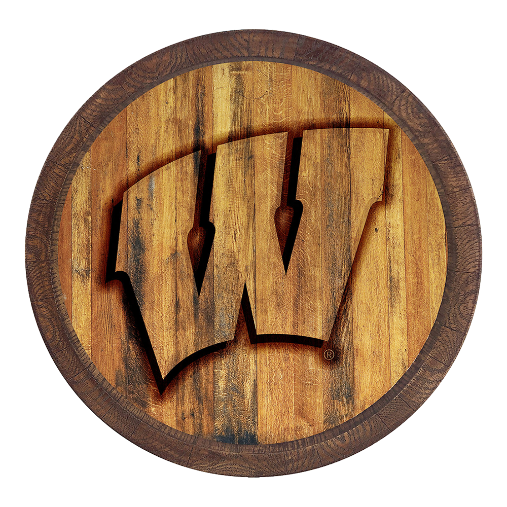 Wisconsin Badgers Branded Barrel Top Sign