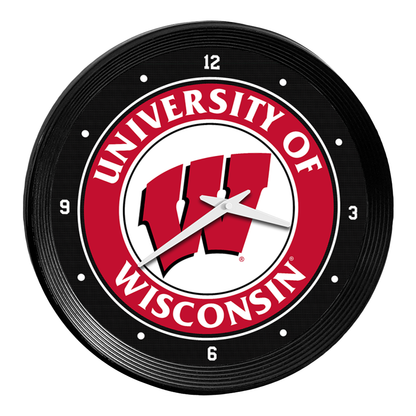Wisconsin Badgers Ribbed Wall Clock