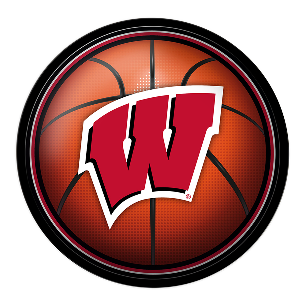 Wisconsin Badgers Basketball Modern Disc Wall Sign