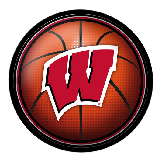 Wisconsin Badgers Basketball Modern Disc Wall Sign
