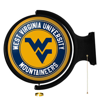 West Virginia Mountaineers Round Rotating Wall Sign Gold