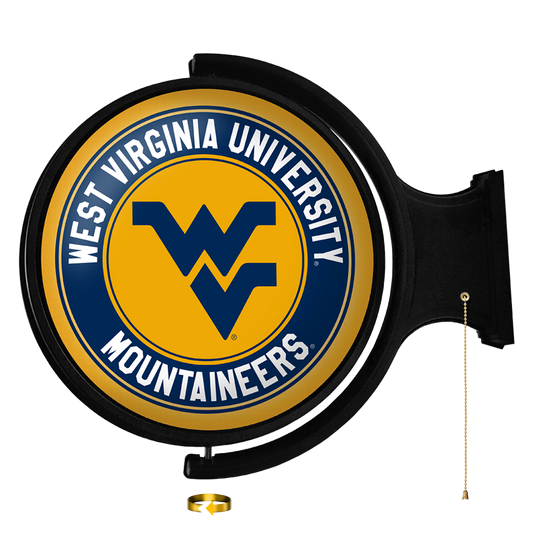 West Virginia Mountaineers Round Rotating Wall Sign Gold
