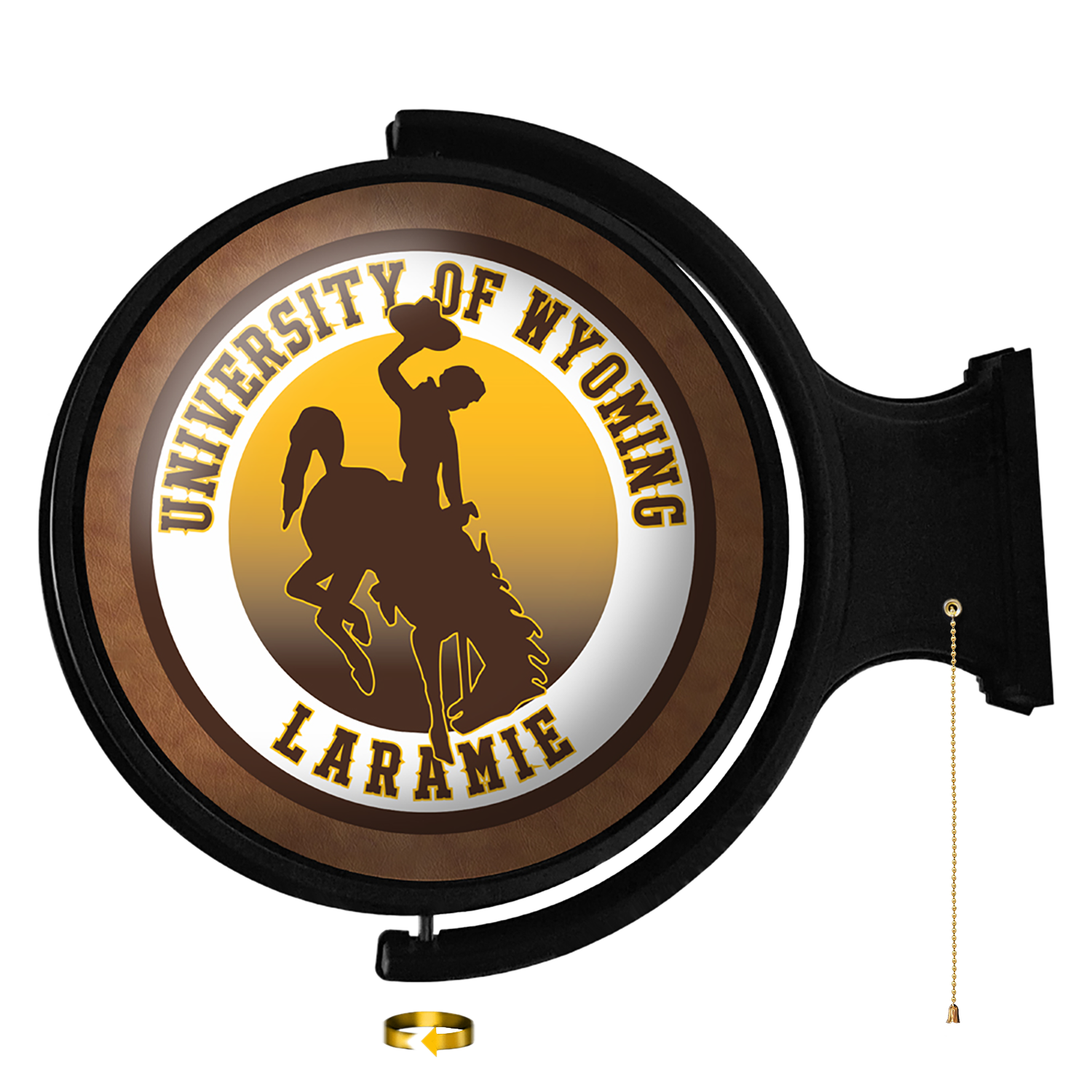 Wyoming Cowboys Round Rotating Wall Sign
