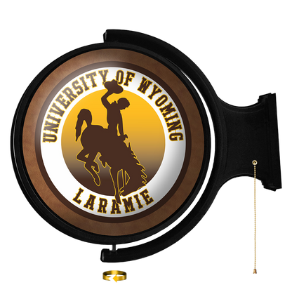 Wyoming Cowboys Round Rotating Wall Sign