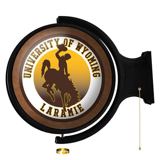 Wyoming Cowboys Round Rotating Wall Sign