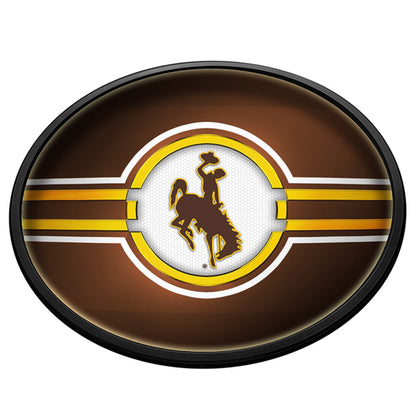 Wyoming Cowboys Slimline Oval Lighted Wall Sign