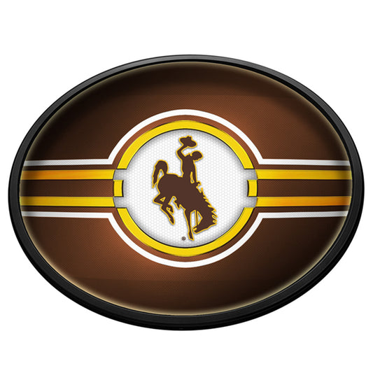 Wyoming Cowboys Slimline Oval Lighted Wall Sign