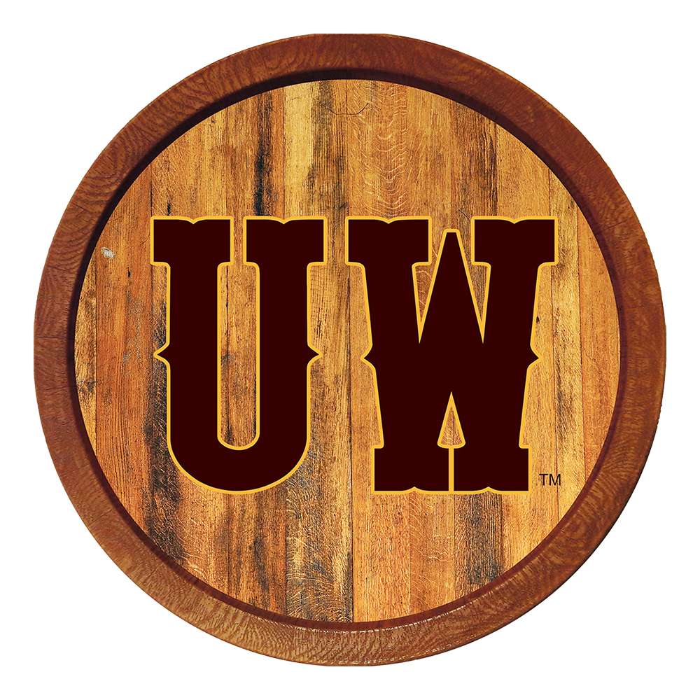 Wyoming Cowboys Barrel Top Sign