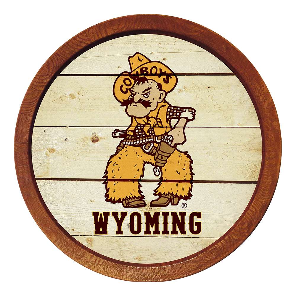 Wyoming Cowboys Branded Barrel Top Sign