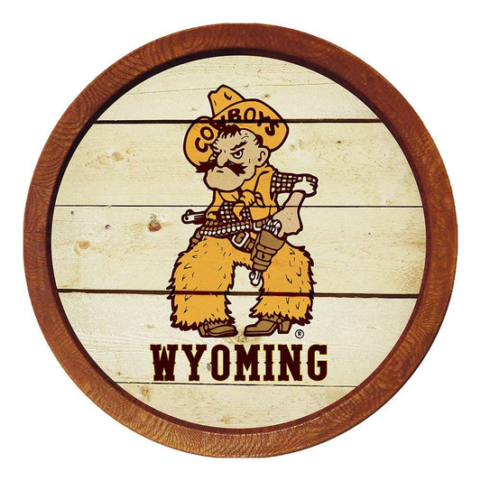 Wyoming Cowboys Branded Barrel Top Sign
