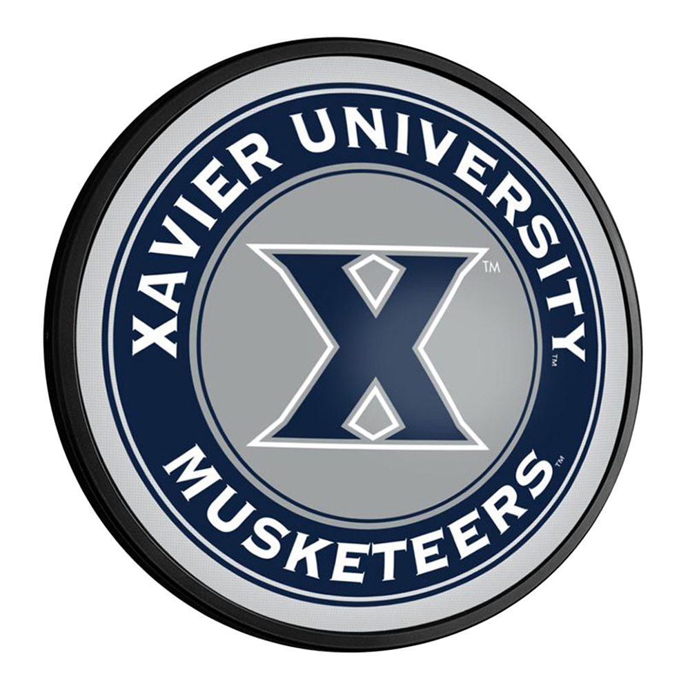 Xavier Musketeers Slimline Round Lighted Wall Sign